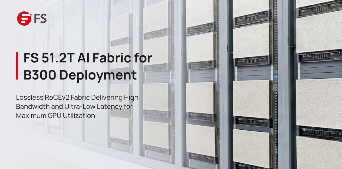 FScom_Australia's tweet photo. Is your network ready for NVIDIA B300 AI clusters? FS B300 800G AI Ethernet Solution delivers a 51.2T RoCEv2 fabric, 800G interconnects, lossless low-latency GPU communication, and scalable Spine-Leaf architecture.
🔗 Explore now: https://t.co/vukPGJzCaD
#AI #B300 #PicOS #AmpCon https://t.co/HJOxSE1soS