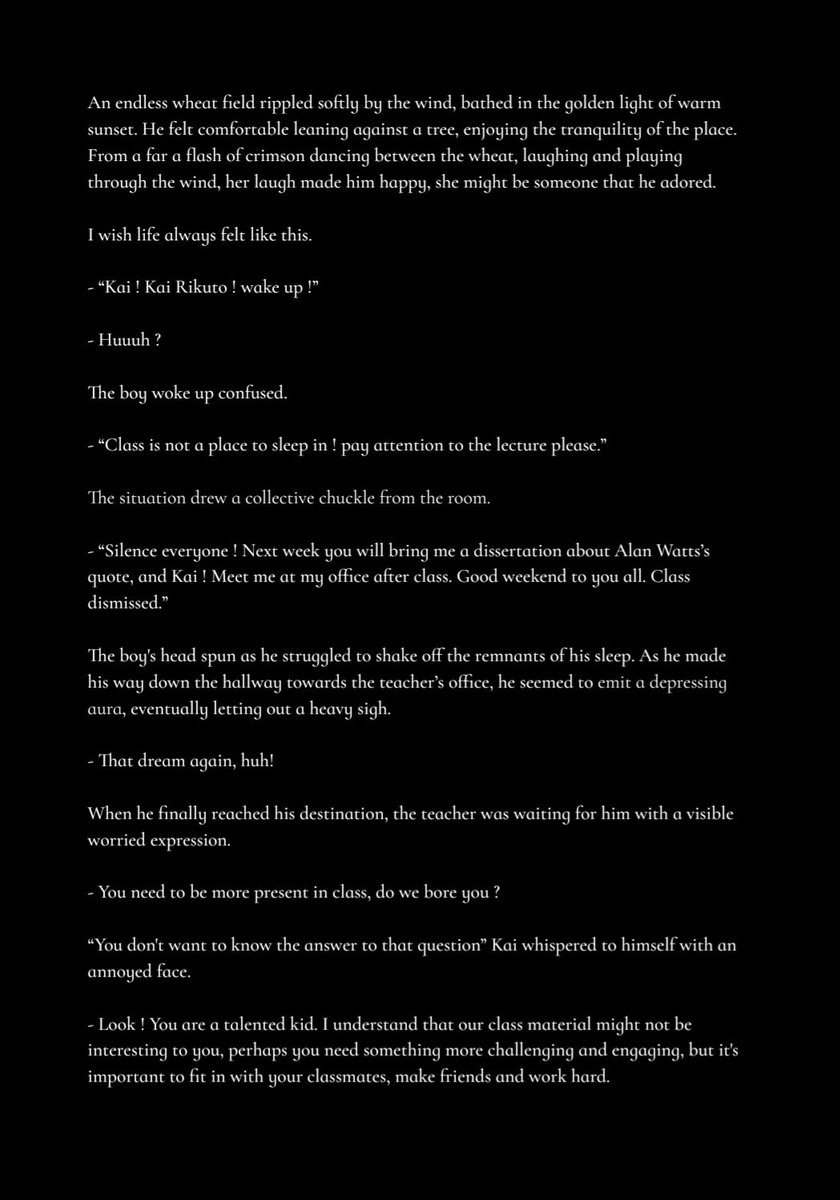 enigmoooo's tweet photo. I finally beat the blank page! 🔥

​This is the prologue of my novel, Child of the Moon 🌙 

​Kai just plunged from his coding desk into a medieval world, but that reflection in the water isn't his... or is it? I’m so hyped to start this journey!

​I’d love your honest feedback! https://t.co/BGXCRnm2N1