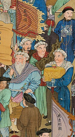 A Mughal delegation depicted in Ten Thousand Nations Coming to Pay Tribute