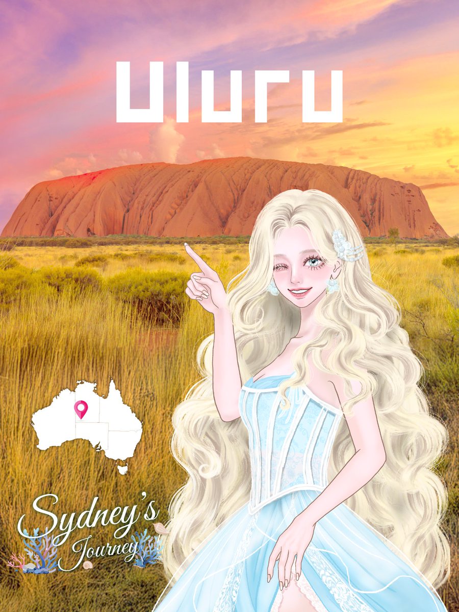 sydney_vtb's tweet image. 🏝️Hello, Sydneyだよ〜🫧

今日は、特別な場所に連れて行くね🩵

🐚Sydney’s Journey🪸
🇦🇺Day2

複合遺産
Uluru
#ウルル

🇦🇺の真ん中にある
世界で2番目に大きい一枚岩なの！🪨🙌

時間で色が変わるのがね
すごくきれいなの…🫧

なんだか不思議な気持ちになる場所だよね🌿

#VTuber準備中 #Australia