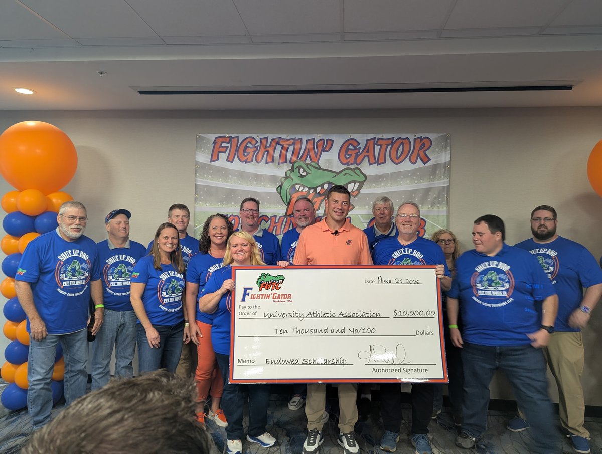 FGTCgators's tweet photo. Awesome having @CoachJonSumrall speak with our club tonight! If you haven't joined, you're missing out! We've contributed 500k towards schollys over 40 years. Help us support #gators! https://t.co/lTOcfGIjcD