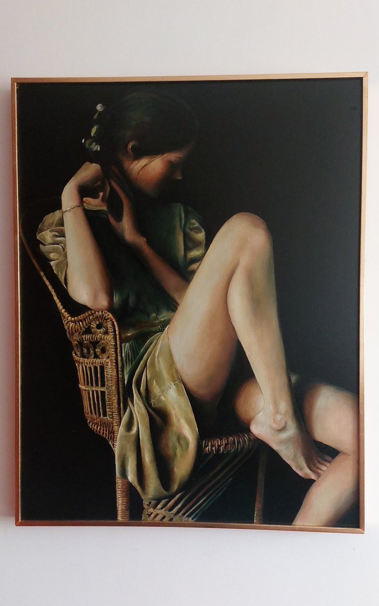 Hice enmarcar mi cuadro con pan de oro y quedó divino. No quiero venderlo