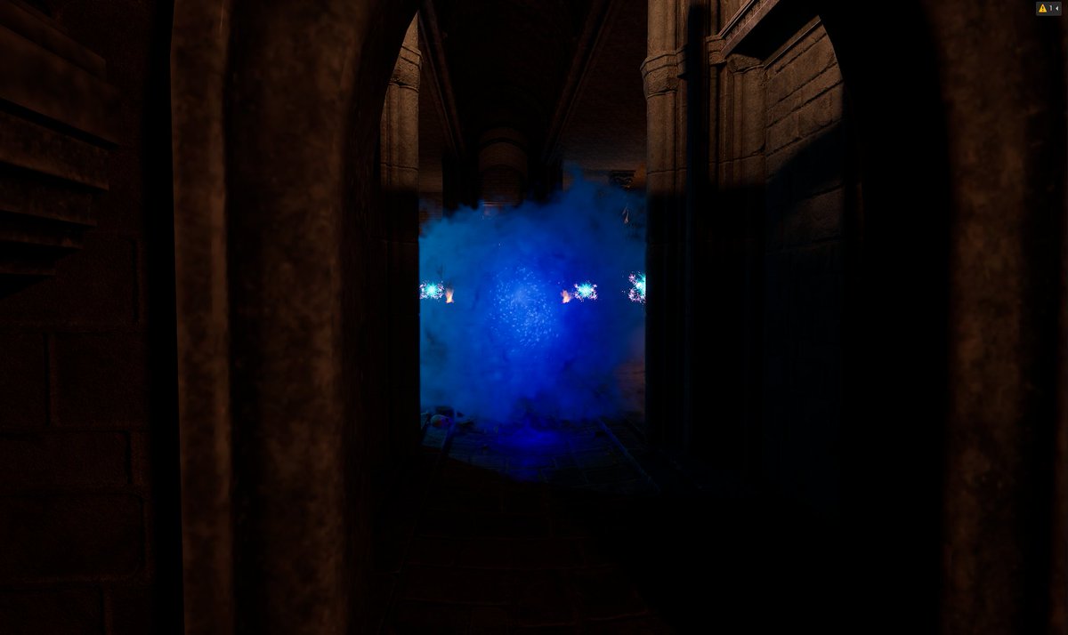 AstroRealmst's tweet photo. The portals in Whispers of the Crypt are now more hauntingly beautiful than ever. Step through… if you dare. 💙 #WhispersOfTheCrypt #RPG #GameDev https://t.co/iesfpMcNC0