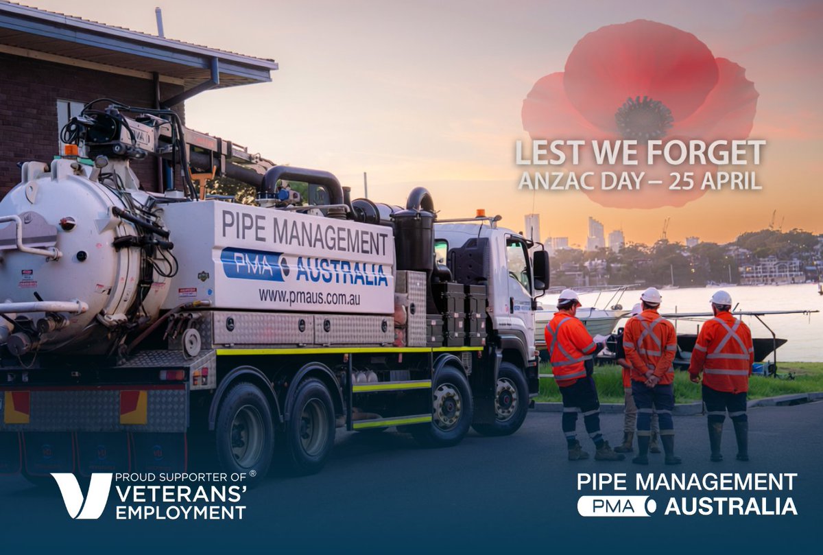 PipeManagement's tweet photo. This #ANZACDay weekend, we pause to remember and honour the Australian and New Zealand men and women who have served, sacrificed and continue to serve.

At PMA, we respectfully acknowledge the significance of this day and remember those who gave so much.

Lest we forget. https://t.co/IyGaQRmpVM