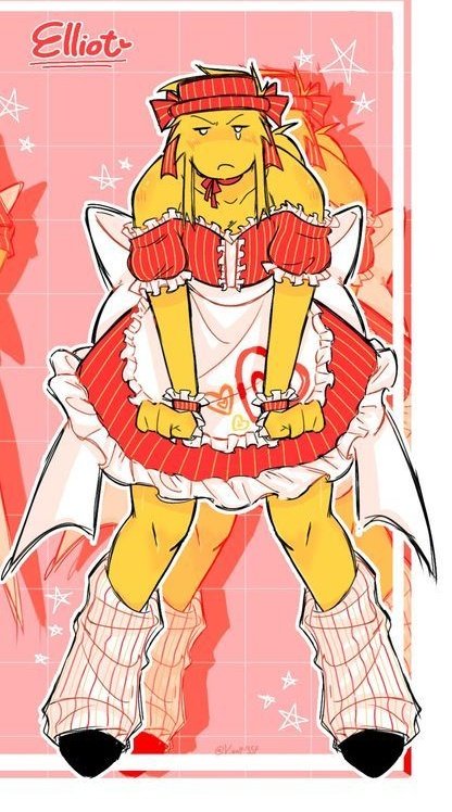 Before the mun goes to sleep

Here 
Elliot in a dress because of a dare