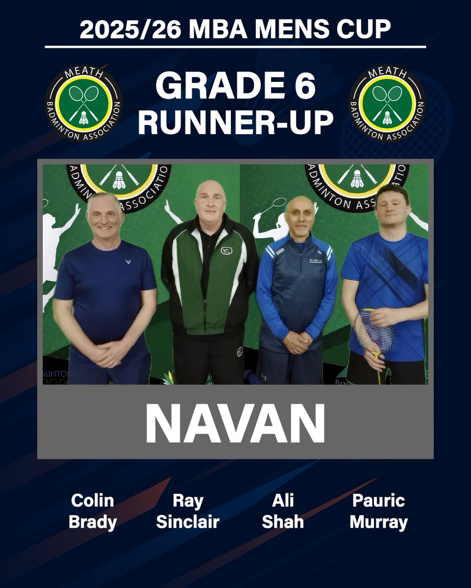 NavanBC's tweet photo. Our G5M 'A' &amp; G6M both lost to Longwood in their Cup Finals, but the lads had a great run! And a few weeks ago, our G7M 'B' went toe-to-toe with Mullagh &amp; only lost 7-5. 3 Mens Cup Finals. 3 Runner-up medals. It's been some season for these lads! #Navan #Meath #Badminton #Ireland https://t.co/h26bO1y1AL
