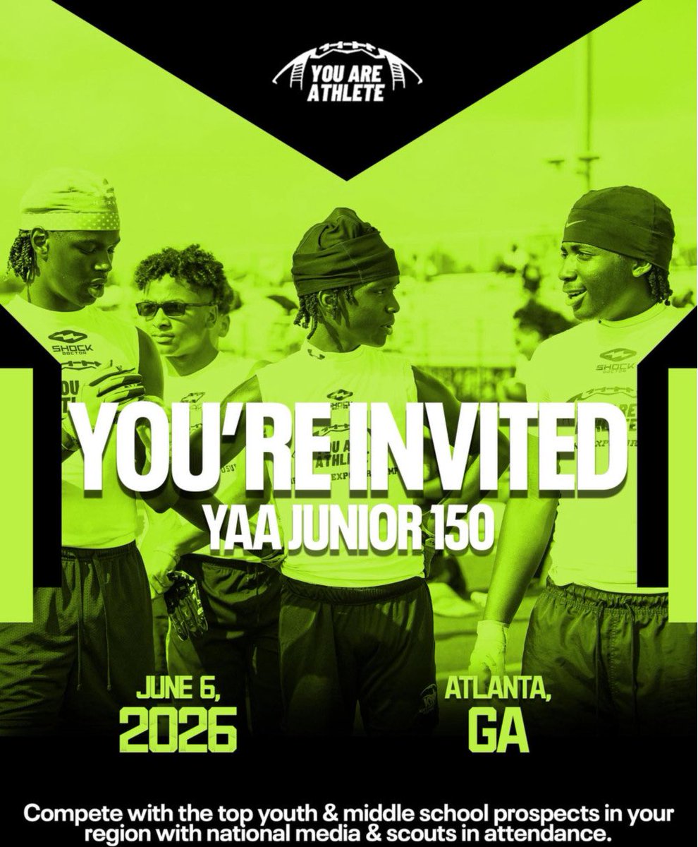 TahlibNelson843's tweet photo. I’m honored and very excited to showcase my talent @youareathlete middle school camp! #AGTG
@CoachGardner53 
@blakeraley 
@Come2TheVille 
@PorchseRenee 
@TOTCoachTaylor https://t.co/y77KFw9REY
