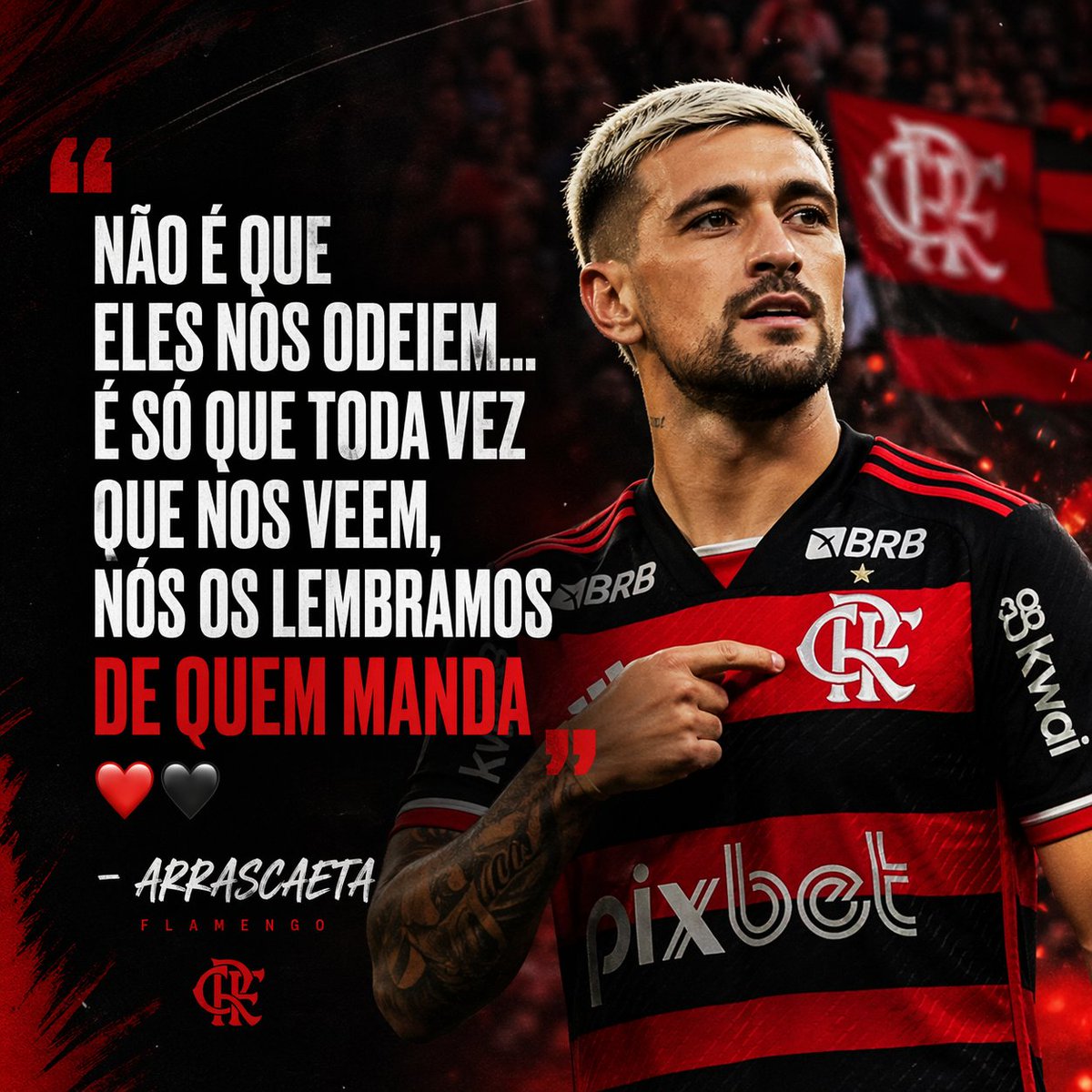 Tem coisas que são difíceis de explicar… mas amar o Giorgian de Arrascaeta não é uma delas. ❤️🖤