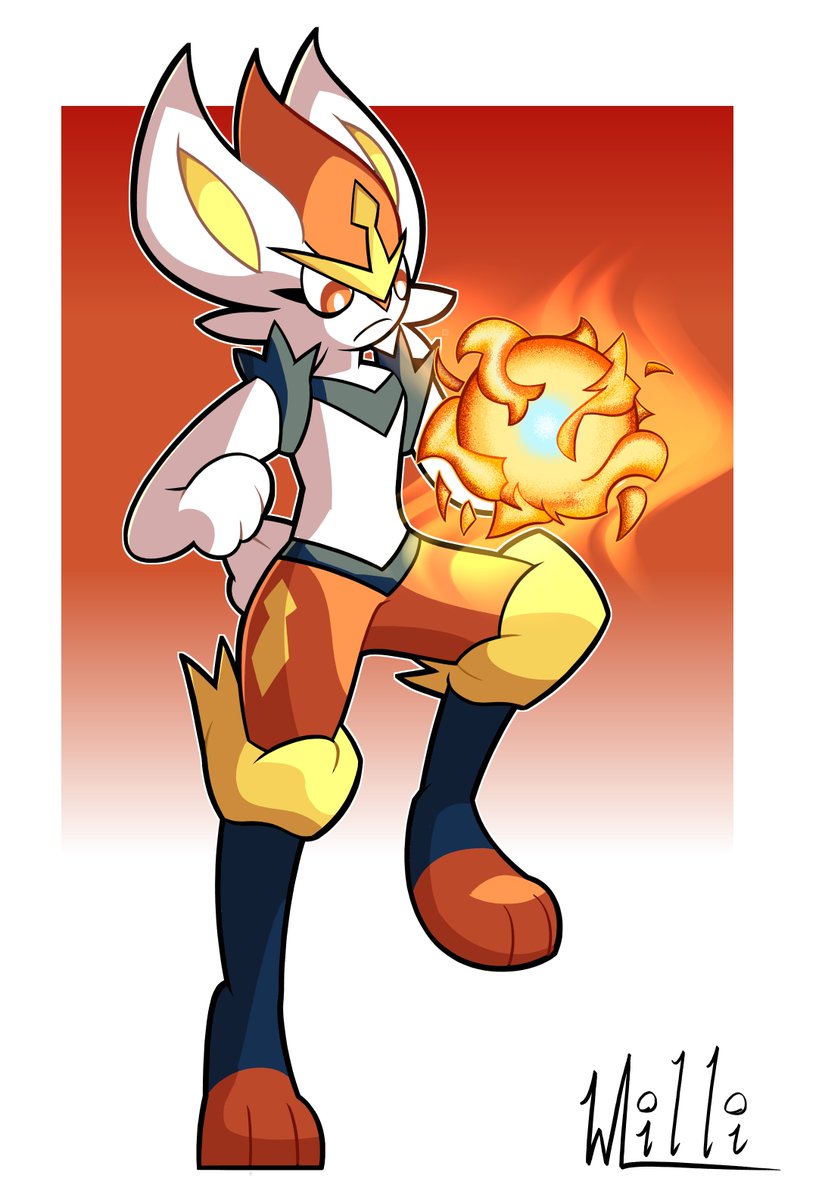 el inicial futbolista - cinderace

#cinderace #pokemonfanart #pokemon