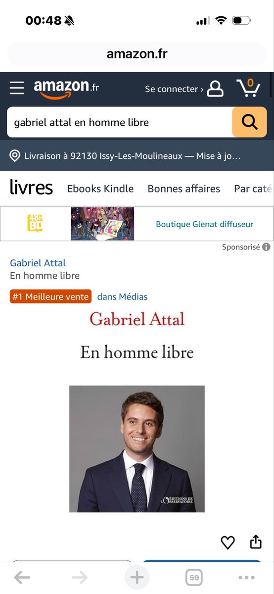 maddanielsson's tweet image. Tiens tiens, devine qui est numéro 1 des ventes sur #amazon 🤔
 👀@GabrielAttal 
#livre #enhommelibre 📚