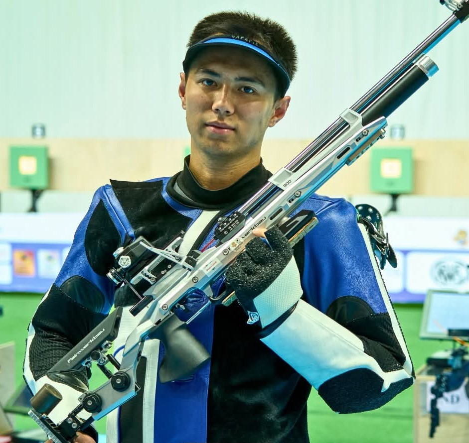 CapapieSports's tweet photo. Congratulations to Javohir Sokhibov ๐บ๐ฟ on securing Gold with #Capapie in Menโs 10m Air Rifle at the ISSF Junior World Cup in Cairo, Egypt. A perfect blend of precision, control, and composure, he showcased exceptional consistency and dominance on the range! ๐ช #ShootWithCapapie https://t.co/x94ZLNiFwB