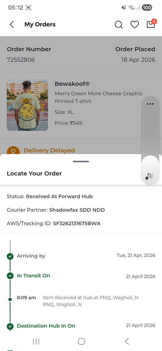 santanujoshi's tweet photo. @shadowfax_in @delhivery @bewakoof @thesouledstore the shadowfax is the worst delivery partner,requesting every one stop using their services, use @delhivery they are the best. @shadowfax_in chor hai and useless they are here to destroy the business. https://t.co/rFxG78JZr6