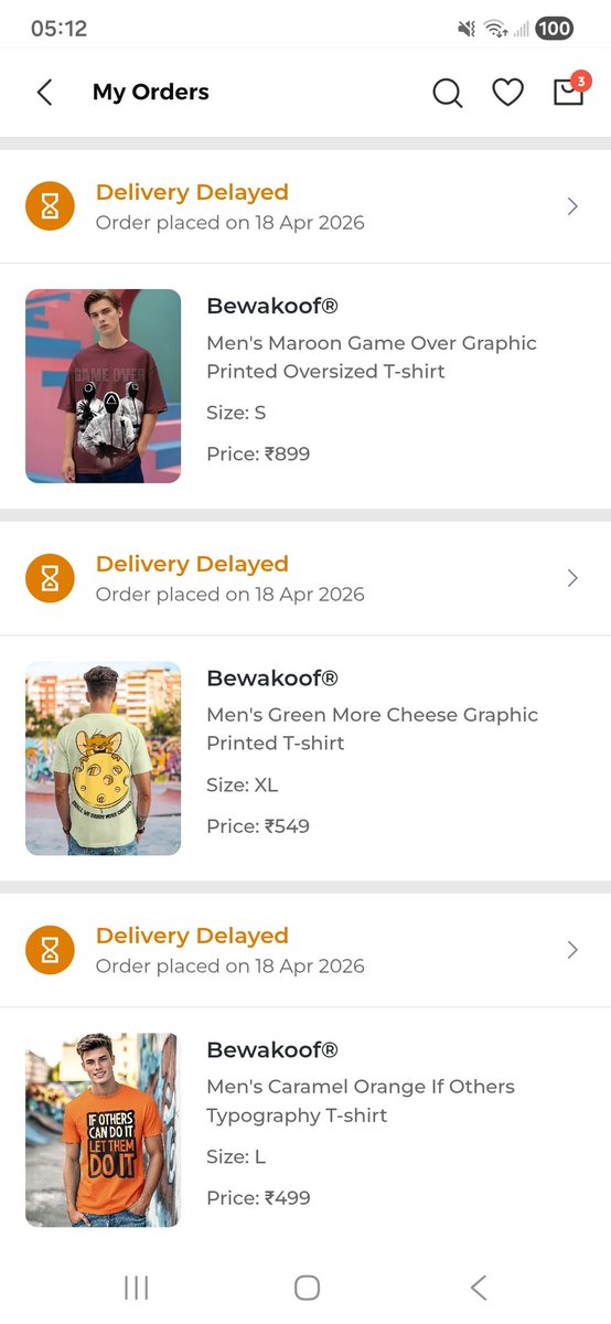 santanujoshi's tweet photo. @shadowfax_in @delhivery @bewakoof @thesouledstore the shadowfax is the worst delivery partner,requesting every one stop using their services, use @delhivery they are the best. @shadowfax_in chor hai and useless they are here to destroy the business. https://t.co/rFxG78JZr6