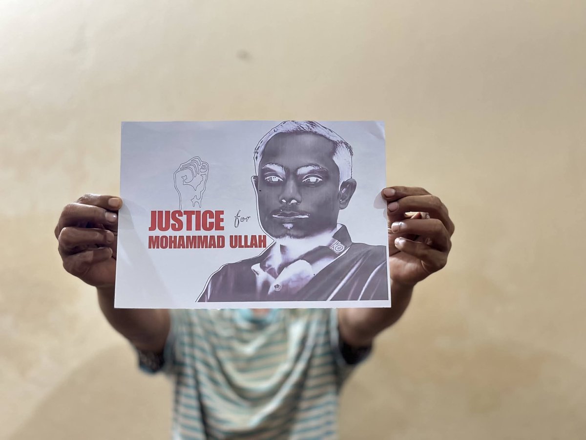 RoGenz46's tweet photo. (1/3) Rohingya Gen-Z and the wider community are becoming increasingly aware of the serious allegations linked to Dil Muhammad. In response, many—especially young people—are raising their voices peacefully and in an organized way, holding posters and demand justice. https://t.co/LrMg2QQyOo