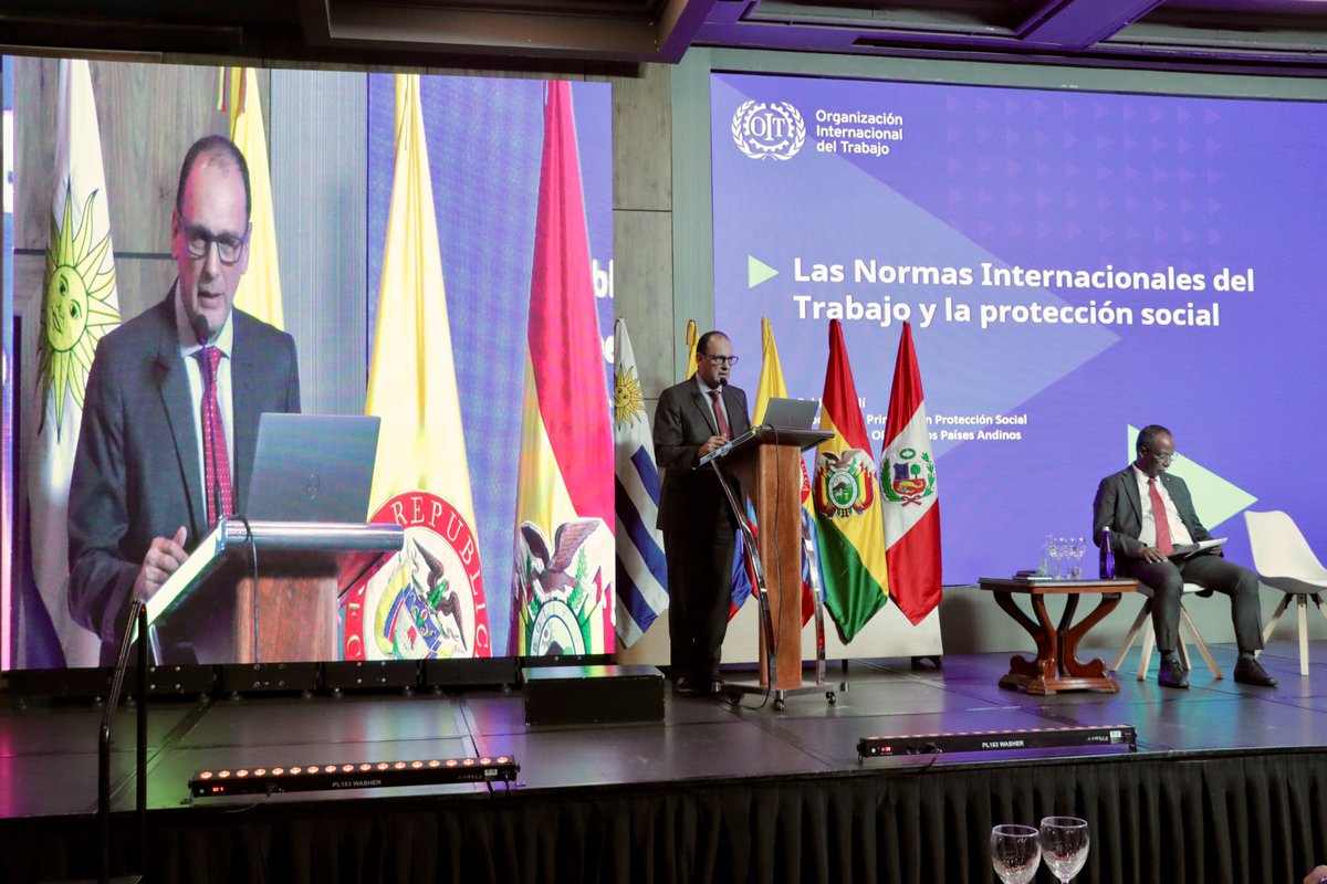 OITAndina's tweet photo. Bogotá🇨🇴|#OIT participa en el1⃣Congreso Latinoamericano de la Jurisdicción Ordinaria Laboral, organizado por @CorteSupremaJ

@pablo_casali, especialista en Seguridad Social de #OIT para los Países Andinos, intervino en el espacio "Sostenibilidad y economía de la seguridad social" https://t.co/5suStEa2kz