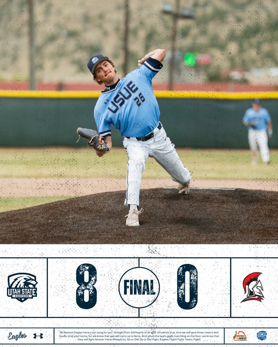 USUEbaseball's tweet photo. Harley Vicchrilli throws a shutout as we run-rule the Spartans in game one! 🦅 https://t.co/ZsOUpyDm9J