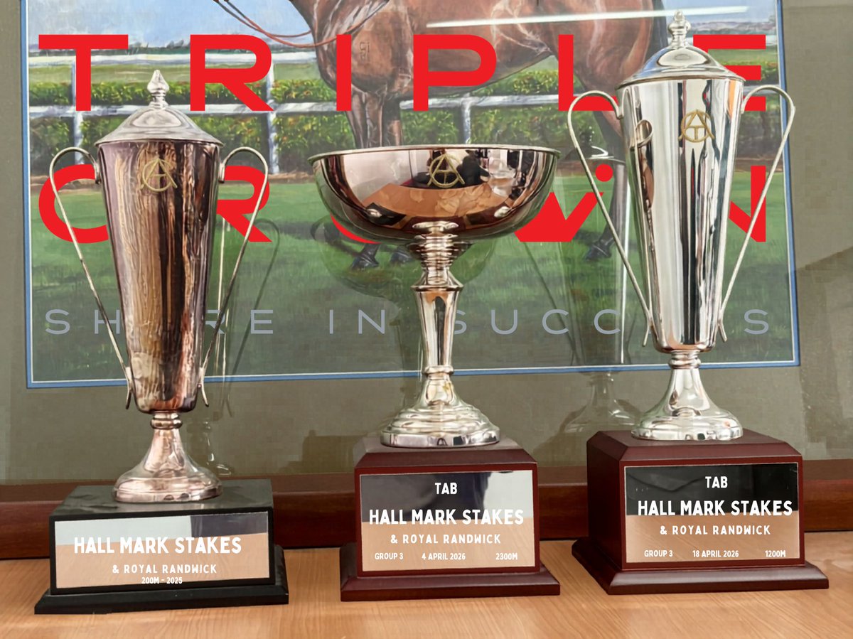 TripleCrownSynd's tweet photo. What a marvel Mazu is! Winning 3 Hall Mark Stakes in a row. A fantastic achievement for both horse and his owners. We are very proud of him.
#ShareInSuccess #racehorseownership #racehorse https://t.co/6tQwjpANoS
