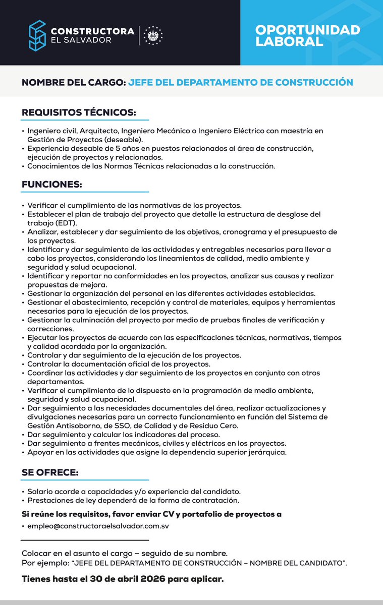 Constructora El Salvador tweet media