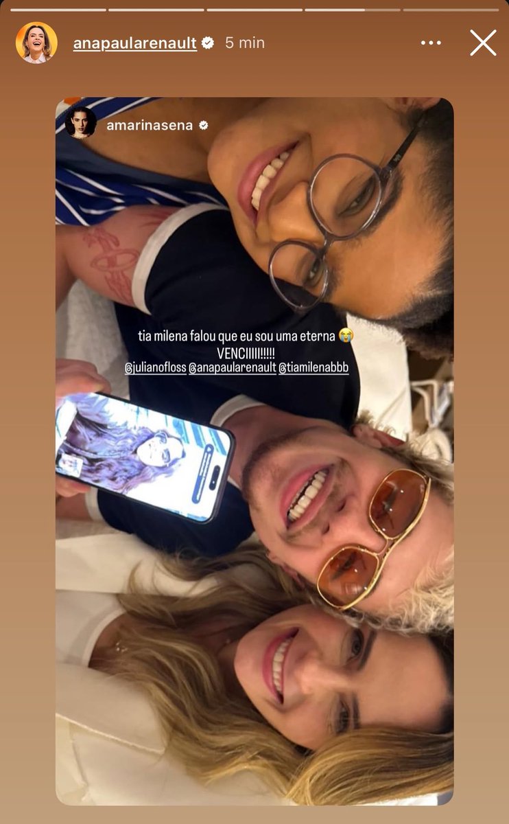 Ana Paula repostou o story do Juliano 🗣️