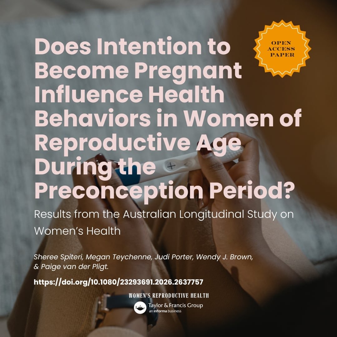 WRH_Journal's tweet photo. Using cross-sectional data from 6,273 Australian women aged 24–30, regression analyses showed pregnancy intention was linked to higher BMI but not healthier diet or physical activity, highlighting need for targeted preconception interventions. 

https://t.co/KovnJktAPL https://t.co/K4oOGhxDcq