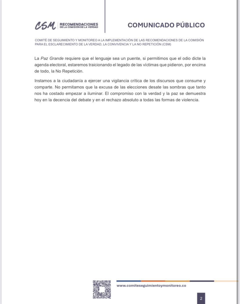 Comité de Seguimiento y Monitoreo tweet media