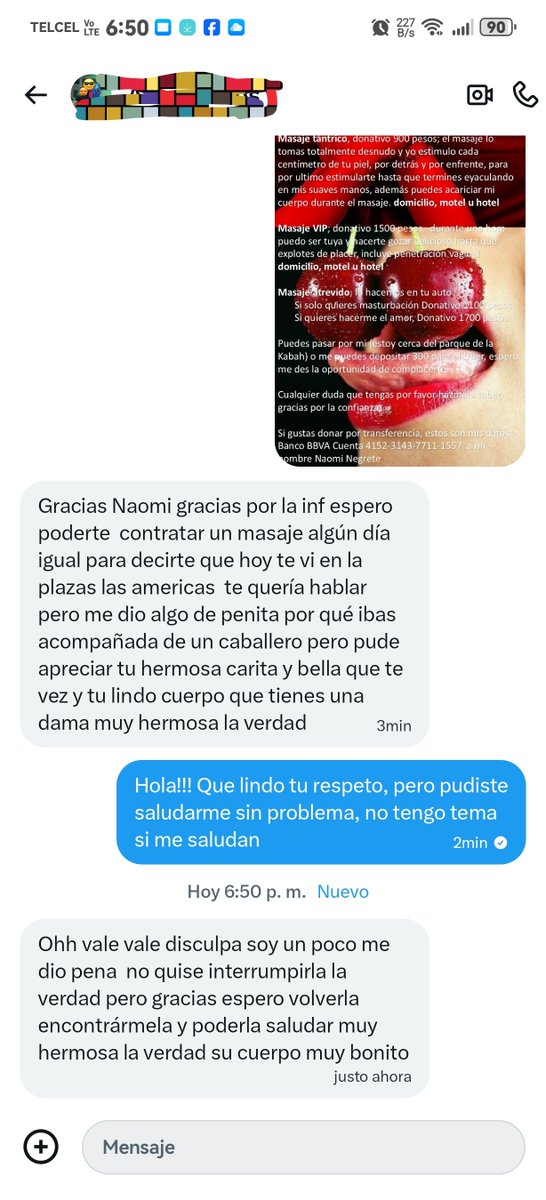 Naomi dando masajitos en Cancun tweet media