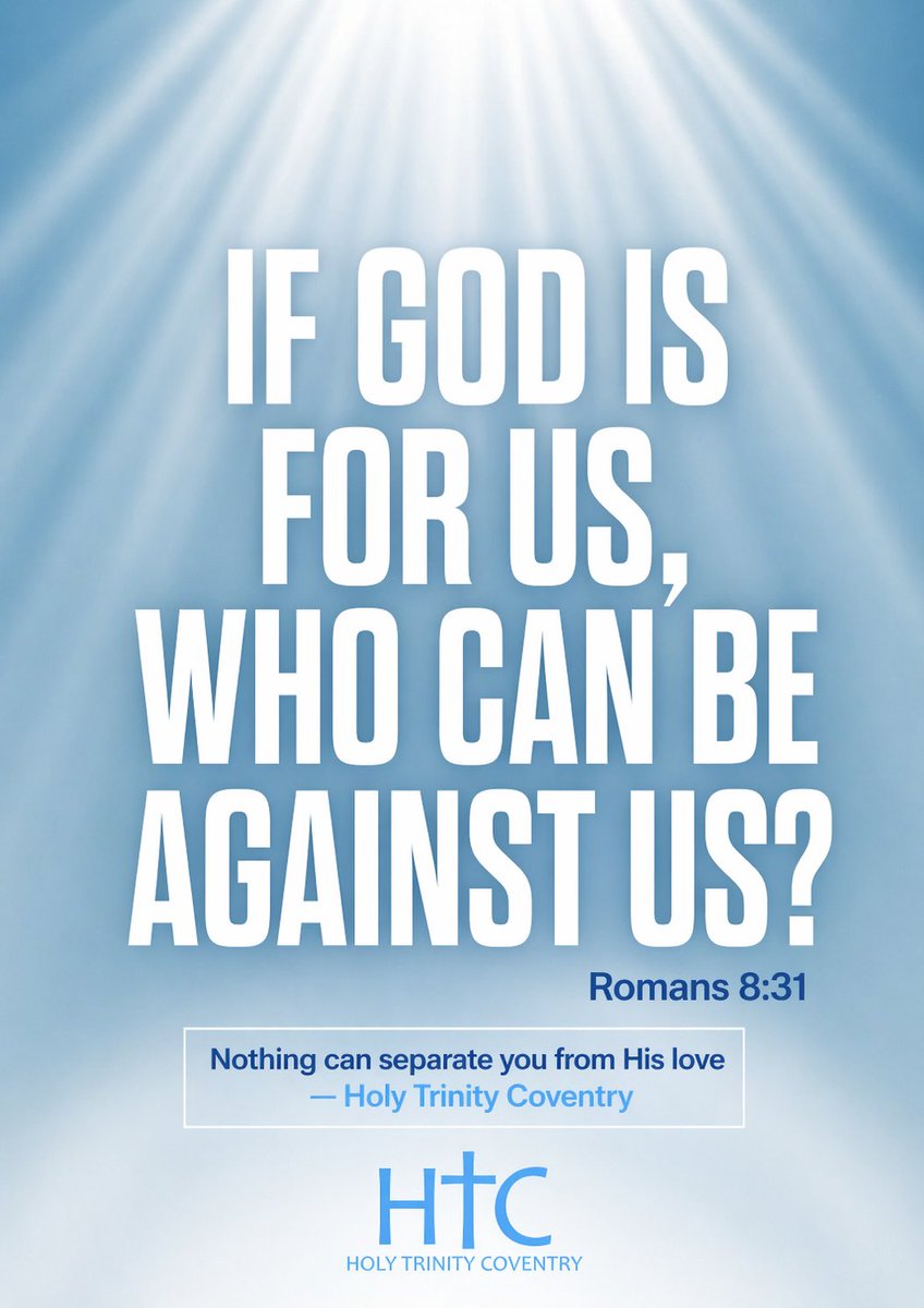 HTCCoventry's tweet photo. IF GOD IS FOR US, 
WHO CAN BE AGAINST US? 🙌

Romans 8:31

Nothing can separate you from His love ❤️

#Romans831 #BibleVerse #Faith #GodIsForUs #ChristianInspiration https://t.co/nbZxVNscVW