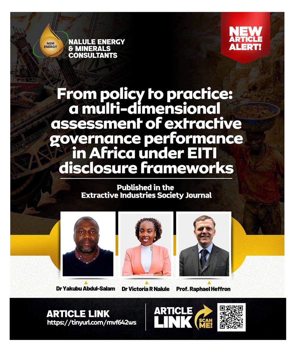 NEMEnergy1's tweet photo. NEM Energy supports governments &amp; institutions on extractives policy and reform.

Our new journal article is inspired by a recent international high-level consultancy we delivered. 
Access it from, https://t.co/OwqxA3duIJ
#ResourceGovernance #Energy #PolicyToPractice https://t.co/tbtuH3zOY3