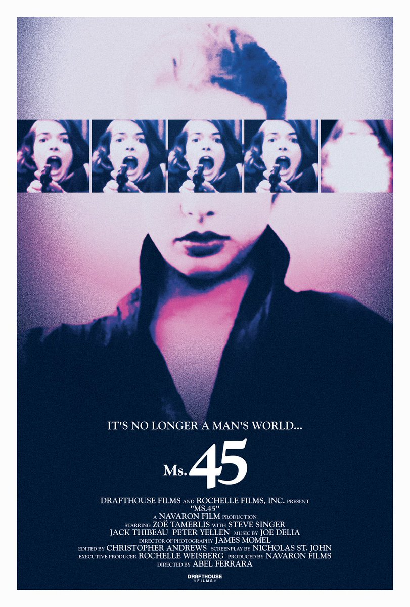 16mmInferno's tweet photo. 🎬 The unhinged psychological thriller "Ms .45" was first released in American theatres 45 years ago, on April 24, 1981. This 80s suburban raw and edgy cinema tale was directed by the one and only Abel Ferrara and stars the hypnotising and late Zoë Lund.
#MS45 #Thriller #Horror https://t.co/0rUc3qubH1