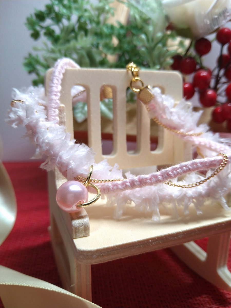 cranberry0423_'s tweet image. ブレスレット
 #ハンドメイド
 #ブレスレット
 #PINK
 #もこもこ