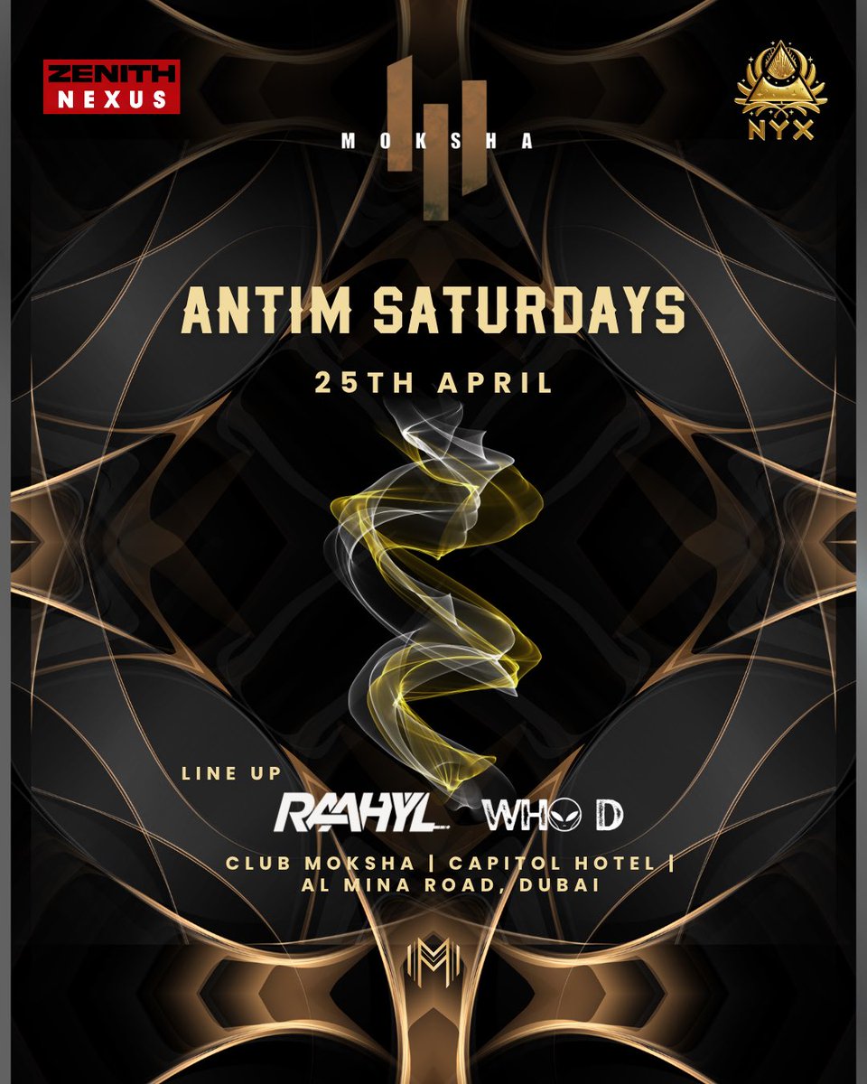 yours_forever40's tweet photo. #Saturday nights at #Moksha hits different ⭐️ 
#ANTIM Saturdays - 25 April
Don’t just #chill …..
#Celebrate the night 🍷 🔥 
Free entry for couples &amp; single ladies
Free drinks for single ladies till 1 AM
📍 Moksha – Capitol Hotel, Al Mina Road
📞 +971568846460 https://t.co/KjFarqdvg7