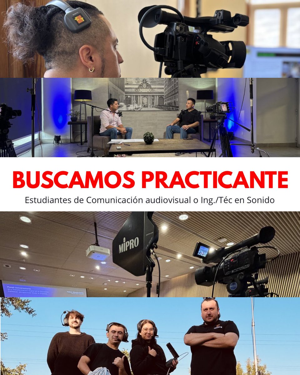 koalife's tweet photo. En Eventos HB estamos buscando a alguien con ganas reales de aprender en terreno.

* Estudiante en práctica (audio, audiovisual o similar)
* Proactividad y buena disposición
* Interés por el trabajo en eventos reales
* Ideal: conocimientos básicos en sonido, OBS, vMix o edición https://t.co/cQzLf8gYBp