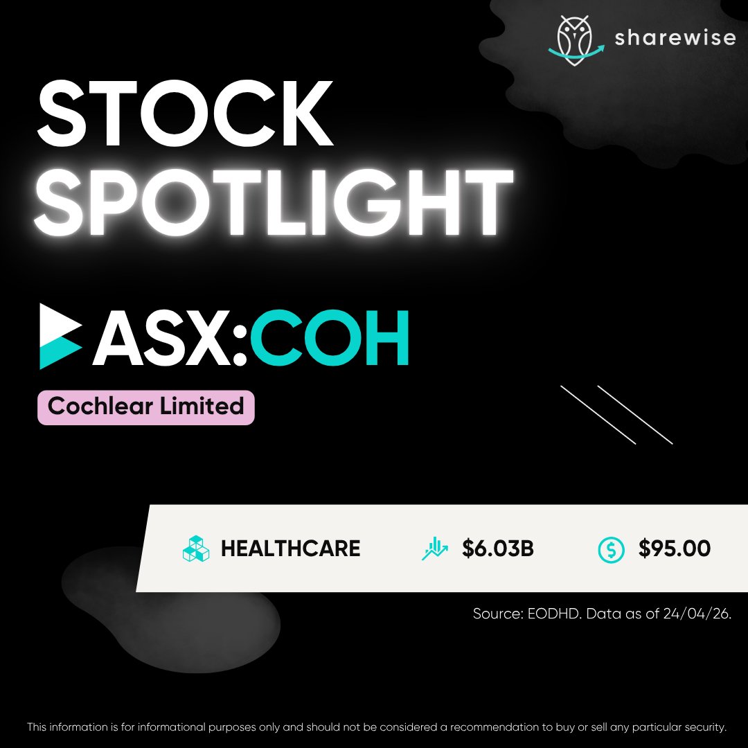 sharewiseau's tweet image. Today's Stock Spotlight is ASX-listed Cochlear Ltd (ASX:COH).

Find out why we see growth potential in the stock and what key risks are involved.

Read here: hubs.la/Q04dhL4h0

#asx #stocks #shares #sharemarket #stockmarket #cochlearltd #healthcare