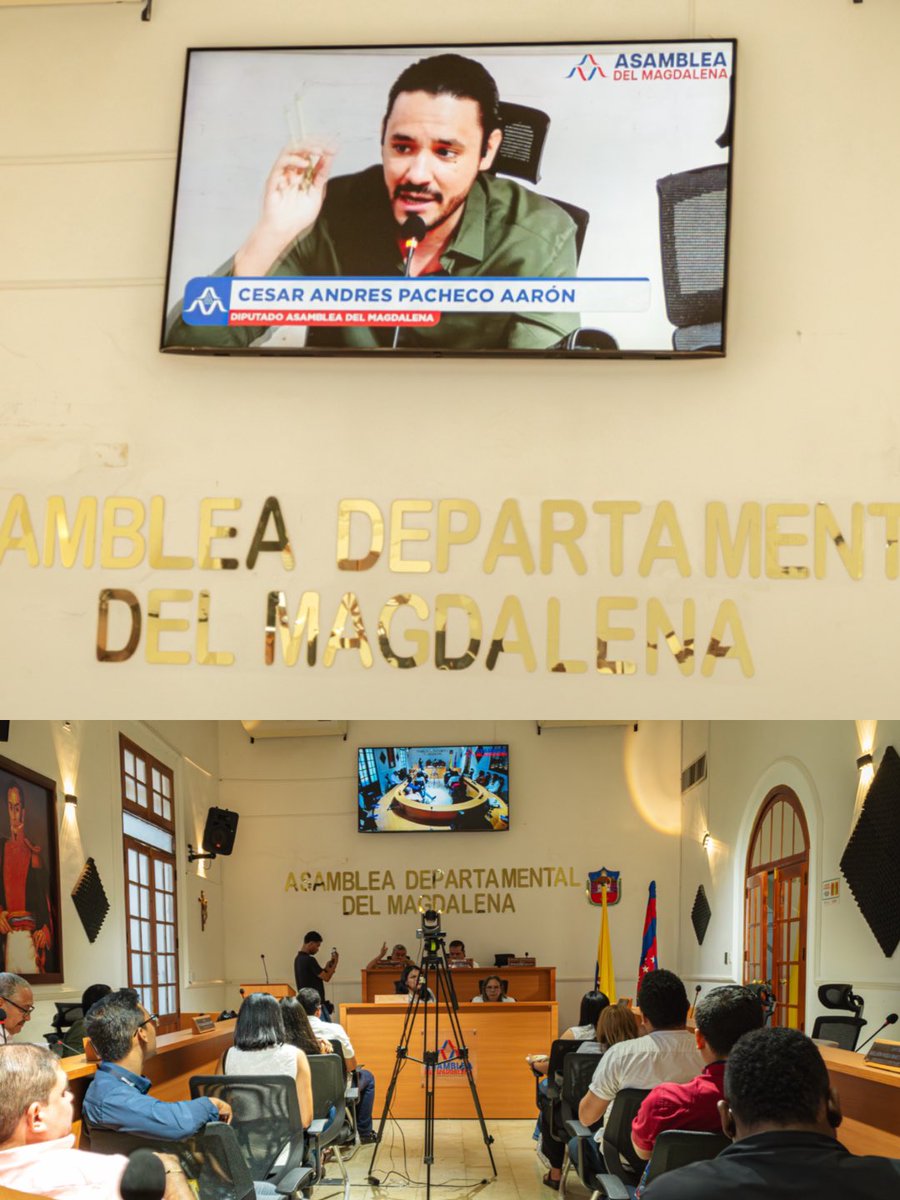 CesarPachecoA's tweet photo. Jornada productiva en plenaria: aprobamos el incremento salarial para los funcionarios de la @ContraloriaMag entregamos nota de estilo al Contralor por sus 100 años y escuchamos al coronel de la Policía sobre la situación de seguridad en el departamento. https://t.co/003pYCHBQL