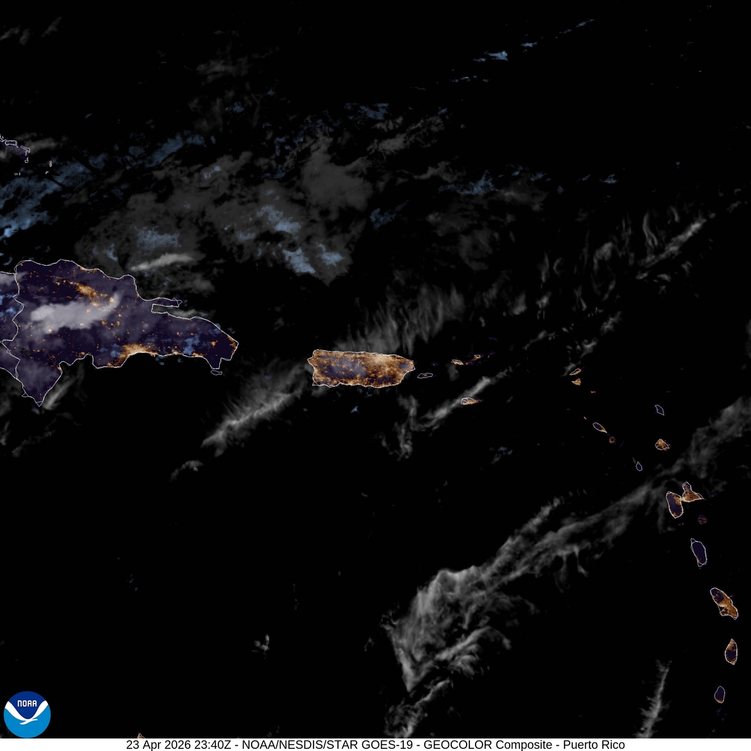 VegaBajaWx's tweet image. Imagen de satélite April 23, 2026 at 08:00PM #PuertoRico #weather