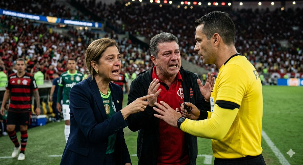 FielNaAlma's tweet photo. Abel Ferreira chegou ao estádio hoje falando da arbitragem tenebrosa do Anderson Daronco de ontem. Adivinha o que aconteceu na partida da porcada?

Expulsão injusta de um jogador da Jacuipense, três pênaltis marcados: um em que a bola bate no rosto e o juiz viu mão (VAR teve que intervir), outro no mínimo duvidoso e o terceiro esse sim foi pênalti.

Agora vocês entendem que essa cobrança nos microfones, nas redes sociais etc. TEM EFEITO a favor de quem reclama. Não à toa eles fazem essa pressão. Flamídia e porcada fazem isso a seu favor e são, jogo sim, jogo não, beneficiados em algo.