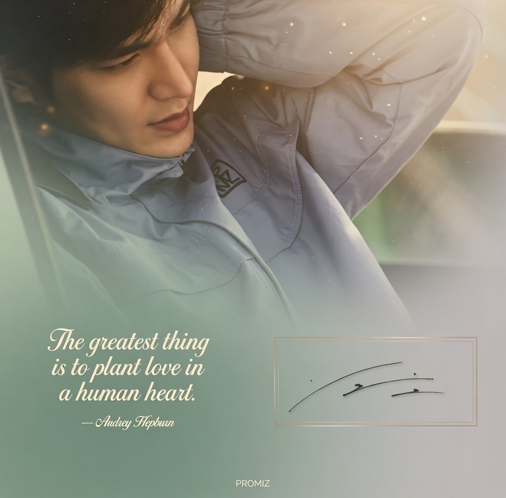 MinhoKKCh032822's tweet image. The greatest thing is to plant love in a human heart.” 💖🌱
With warmth and vision from
𝐅𝐨𝐮𝐧𝐝𝐞𝐫 𝐨𝐟 𝐏𝐑𝐎𝐌𝐈𝐙, Actor 𝐋𝐞𝐞 𝐌𝐢𝐧 𝐇𝐨 ✨
— Audrey Hepburn
#LeeMinHo #PROMIZ #LeeMinHoFan #Inspiration