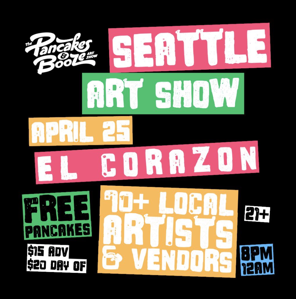 JenkinsMessiah's tweet photo. Pancakes and Booze pop up this Saturday in Seattle. Pull up getchu as much pancakes, beer, and merch as you can withstand! 🗣️🥞🍻 https://t.co/shvbkEmnI2