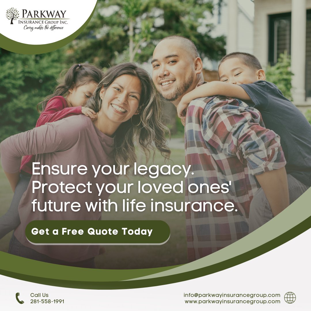 parkwayins's tweet image. Your family’s future deserves protection. 💖 Life insurance helps ensure peace of mind for the moments that matter most. Don’t leave your loved ones’ security to chance—secure their tomorrow today! #LifeInsurance #FamilyFirst #ProtectWhatMatters #ParkwayInsuranceGroup