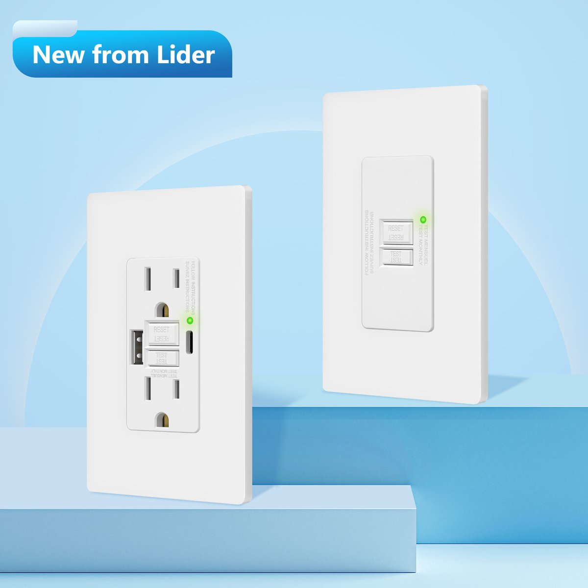 Lider_Electric's tweet image. Introducing Lider's latest additions to the shop: a 15A GFCI USB Outlet and Blank GFCI Outlet. ⚡

🔗 Learn more: einpresswire.com/article/907580…
🔗 Shop now: store.lider-electric.com/products/15a-g…

#newproduct #productdrop #technology #innovation #techfinds #bestfinds #homesafety