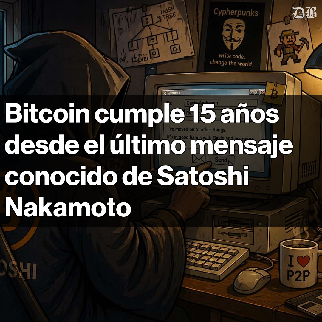 DiarioBitcoin's tweet photo. 🔥 15 años del último mensaje de Satoshi Nakamoto  

El 23 de abril de 2011, el creador de Bitcoin anunció su retiro.  

Desde entonces, más de 1 millón de bitcoins permanecen intactos.  

Su salida consolidó a Bitcoin como un sistema descentralizado y autónomo.  

Satoshi dejó claro que el proyecto estaba en buenas manos con la comunidad.  

Su legado sigue vivo, demostrando la resiliencia de la red frente a crisis y cambios.  

La identidad de Satoshi permanece como un enigma en el ecosistema cripto.