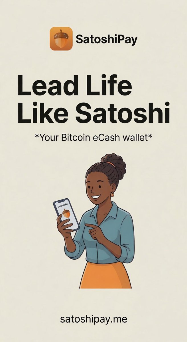 SatsCode's tweet photo. No bank. No KYC. No middleman. ⚡
SatoshiPay is your Bitcoin eCash wallet — send and receive sats instantly, even offline. No account needed. No permission required.
Lead Life Like Satoshi. 🌍
👉 https://t.co/wv6wwdvaiw
@AfribitKibera @BitEduhub @tando_me @bitika_KE @minmo_to https://t.co/8BVU8ntM8J
