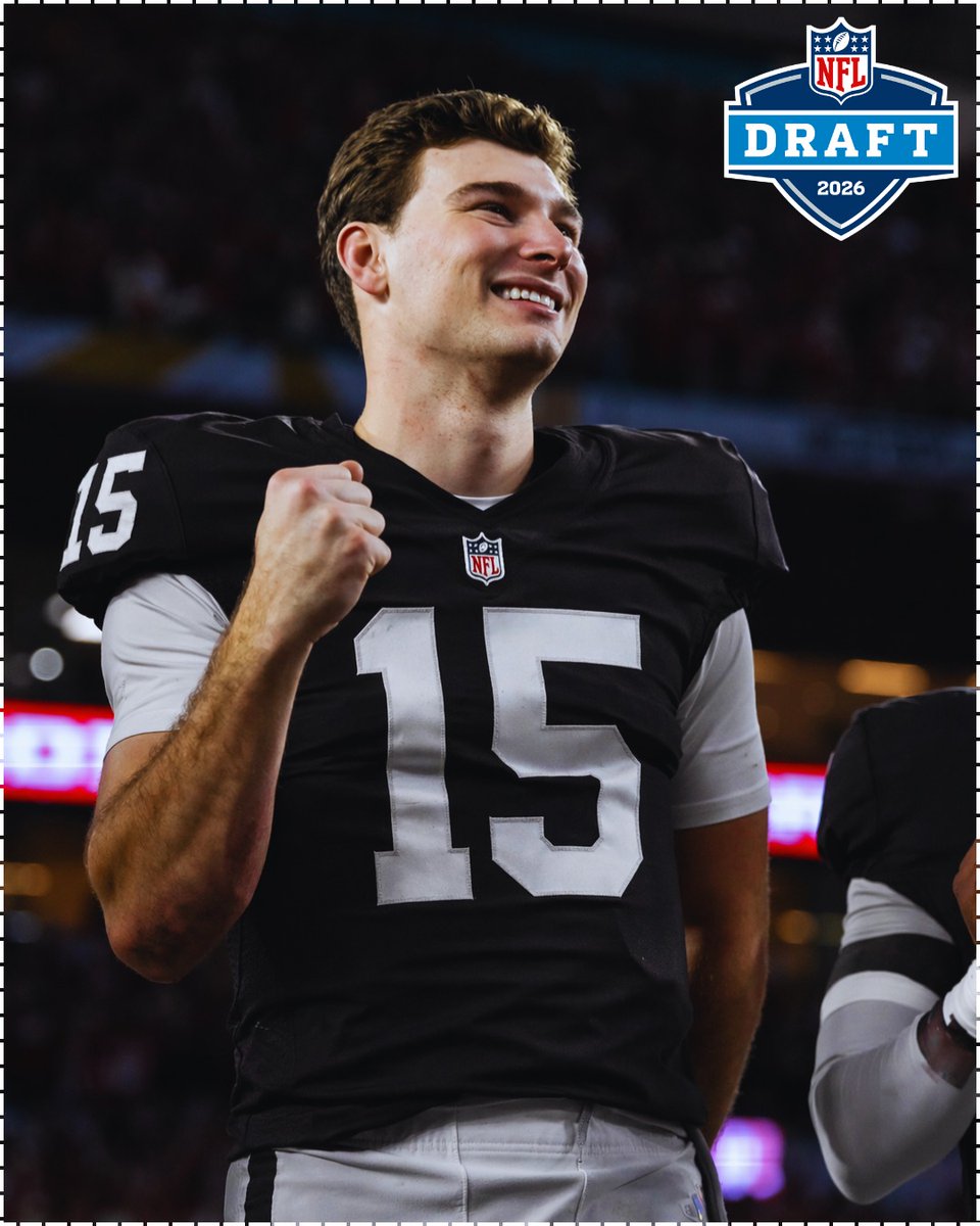 The #Raiders have officially selected Indiana QB Fernando Mendoza with the No. 1 overall pick.

Mendoza is the future of the franchise with new HC Klint Kubiak.