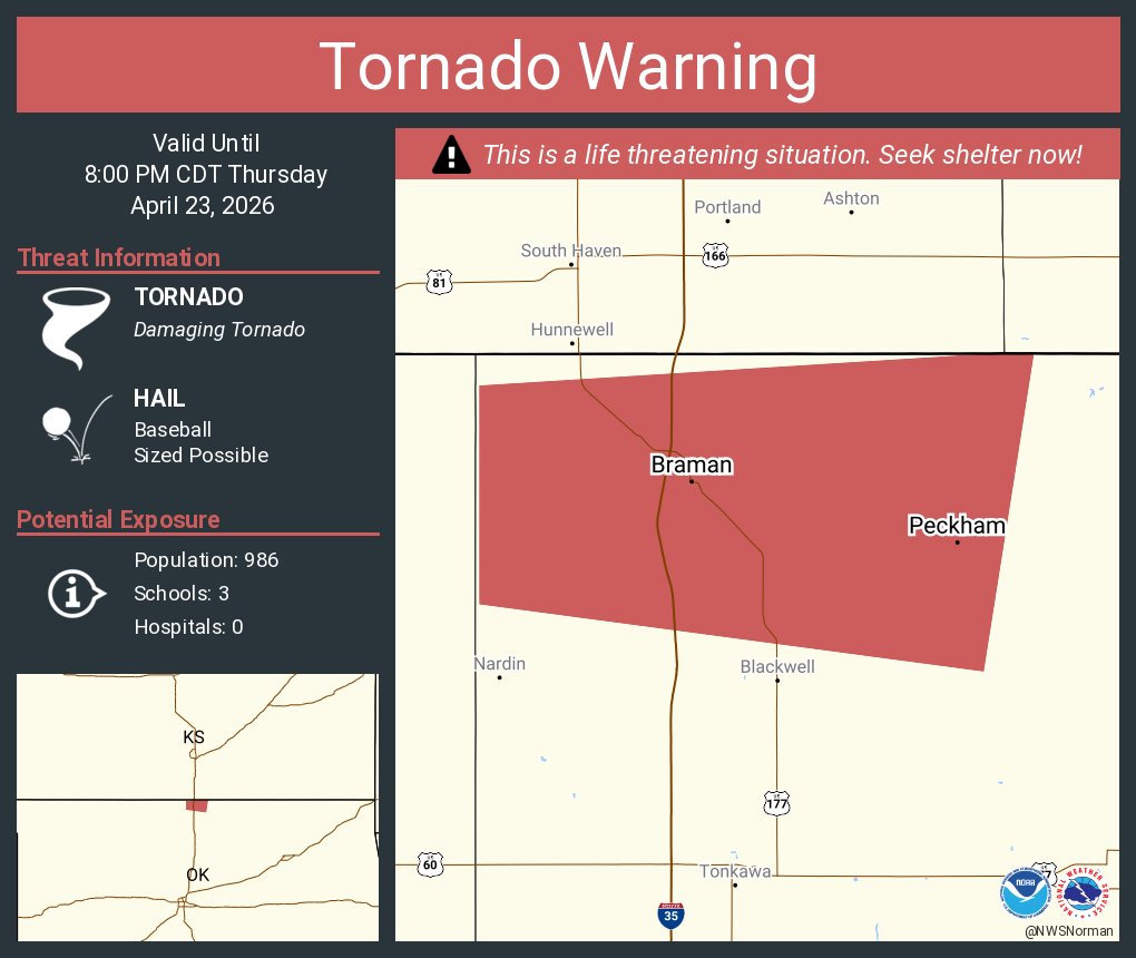 NWS Tornado tweet media