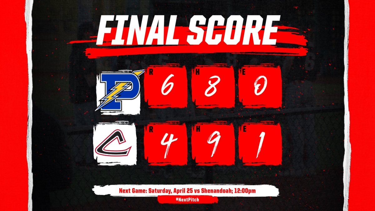 SkinsBaseball's tweet photo. The Skins battled but came up short. Back home Saturday vs Shenandoah for Alumni Day—see you at Tufford. #NextPitch #APE https://t.co/G8h84FIwM9