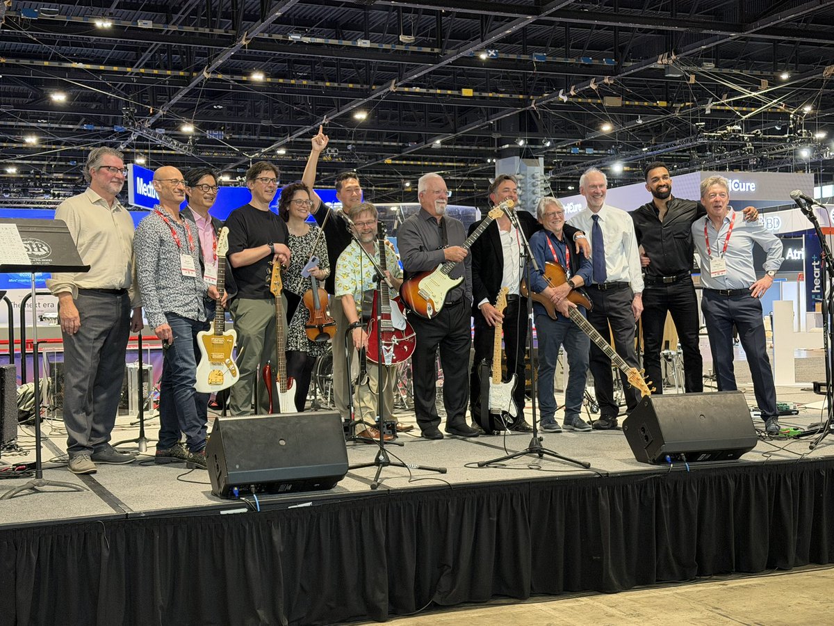 TheRhythmDoc's tweet photo. Always fun playing with the Dysrhythmics! We may have induced a few arrhythmias tonight. Huge thanks to @wgstevenson1 for getting us all together and @HRSonline for letting us make some noise at #HRS2026 #epeeps 

Best part: my kids got to see this one ❤️ https://t.co/iZEHHdKVU3