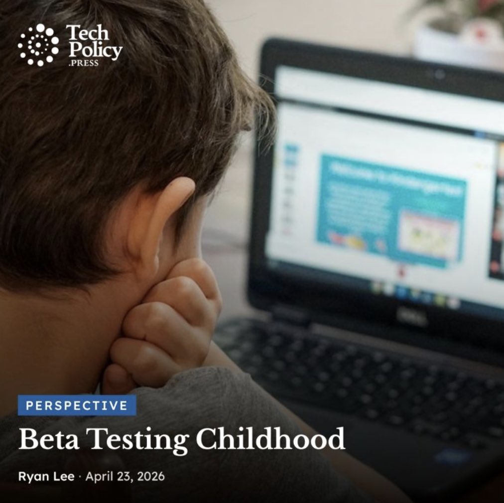ryanthomazlee's tweet photo. Beta Testing Childhood 🧠 on Tech Policy Press now

https://t.co/0b8XMA3cO2 https://t.co/bgtYoRHFoy
