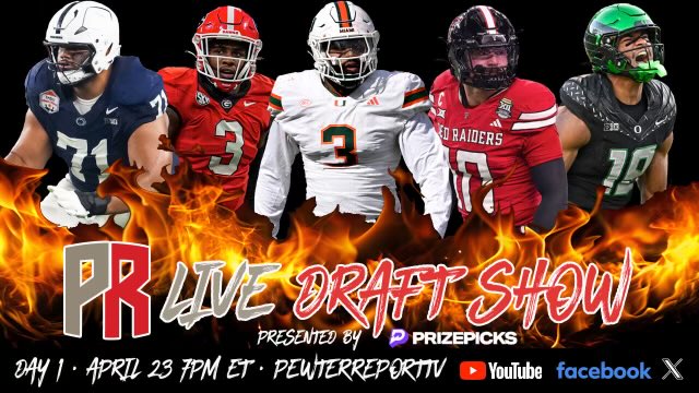 PewterReport's tweet photo. The 2026 NFL Draft has begun! Come hang out with Matt and SR on the Pewter Report podcast for draft coverage.
https://t.co/oyPIdnKPBf
#GoBucs #BucsFootball https://t.co/h488XLagCA