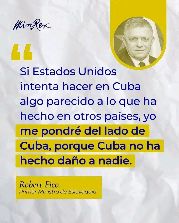 GonzalezRabi's tweet photo. Alto y Claro señor Fico,
Gracias Eslovaquia por la solidaridad
#CubaNoEstáSola
#CENASACuba https://t.co/06tQ683dTf