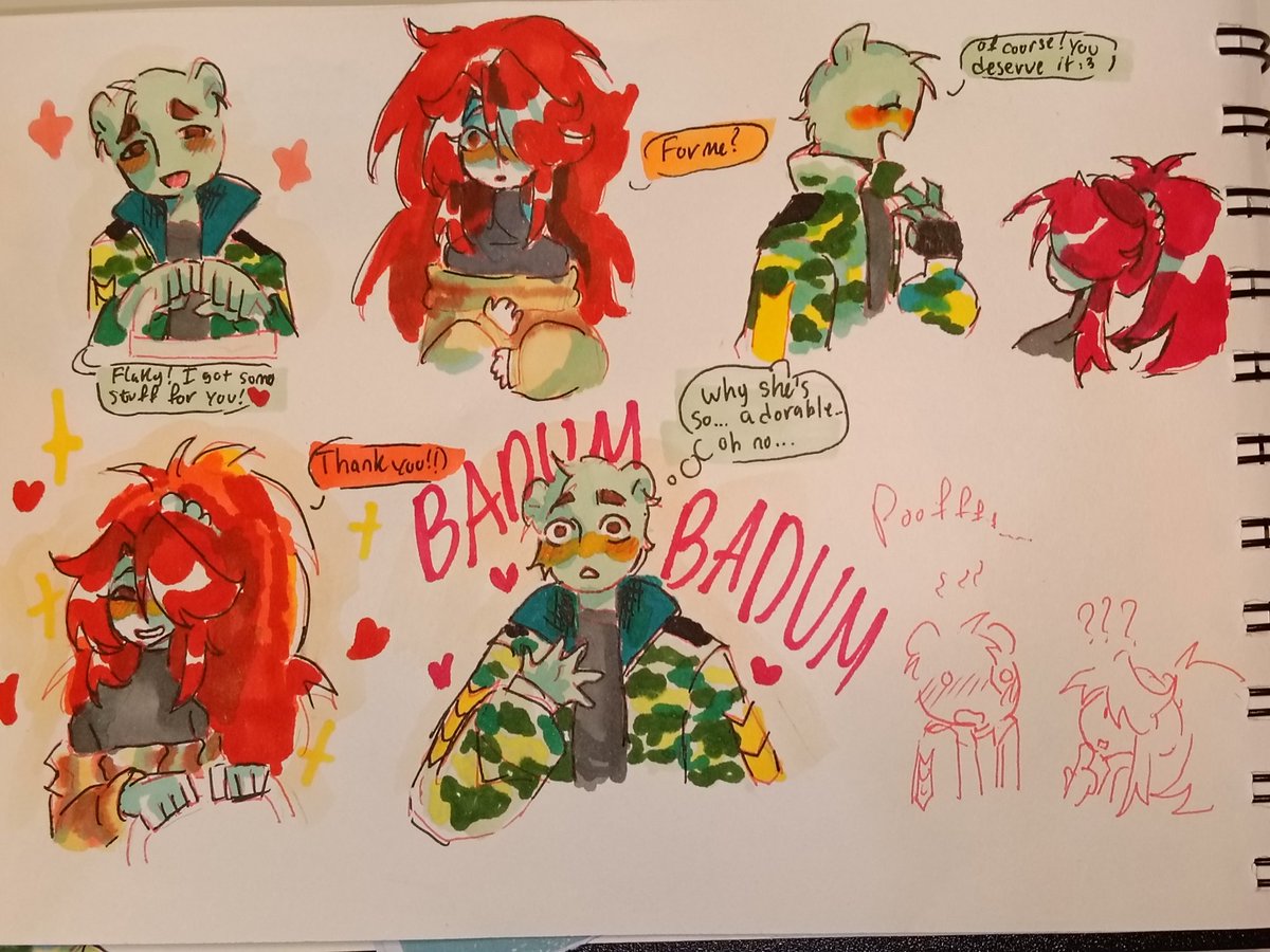 idk_salmon's tweet image. Long neck Flaky #htf #flippyxflaky